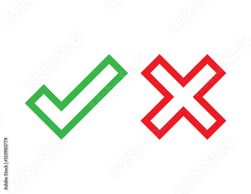 Check mark icon outline vector