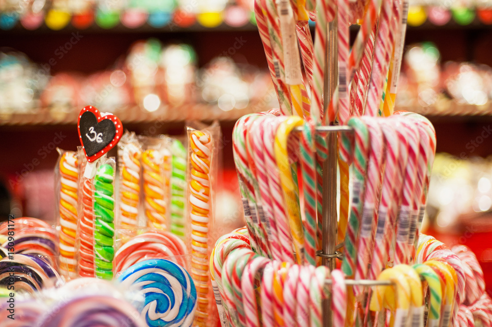 Sales of traditional Christmas sweets on the Christmas fair