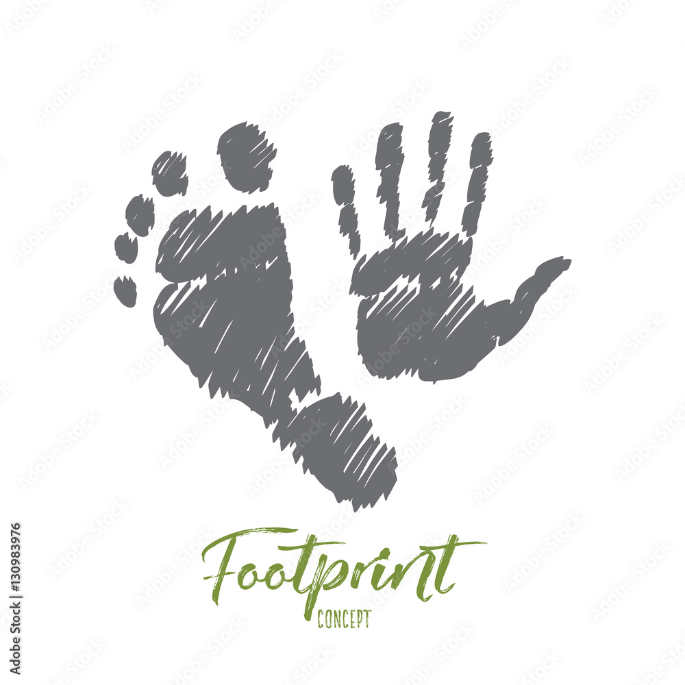 Share 85+ footprint sketch best
