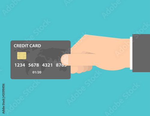 Hand holding credit card