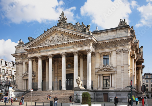 Brussels Stock Exchange in Brussels. Belgium