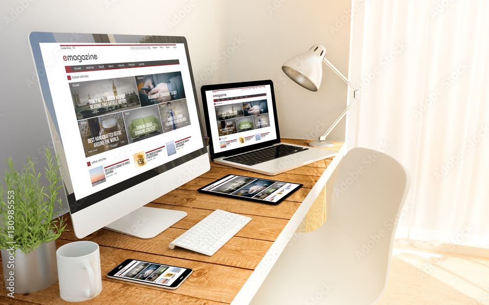 blog magazine responsive concept on devices blog magazine responsive concept on devices