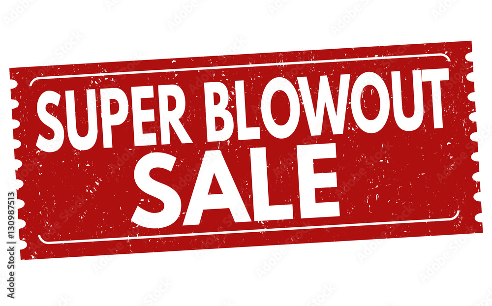 Super Blowout Sale sign or stamp - obrazy, fototapety, plakaty 