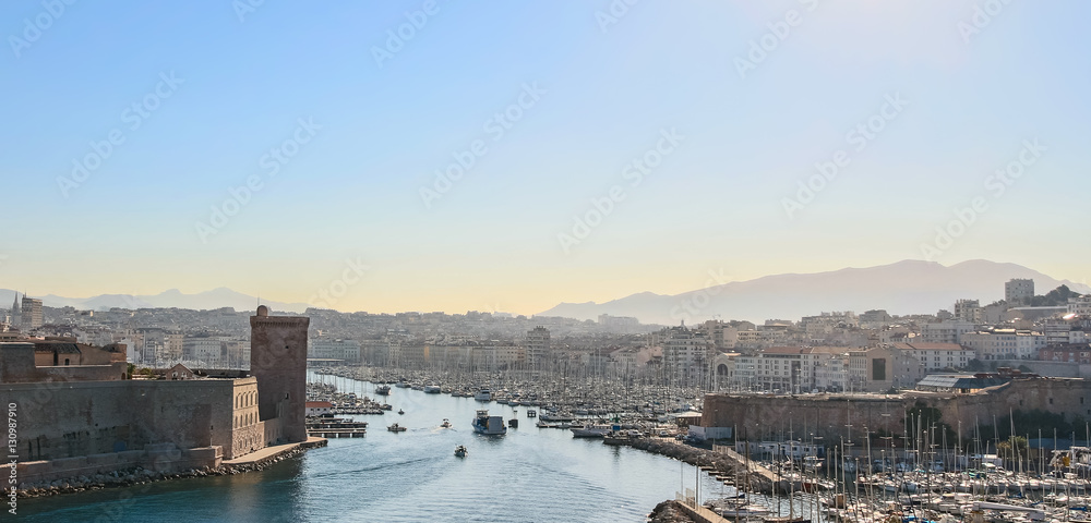 Old Port of Marseille in the morning light