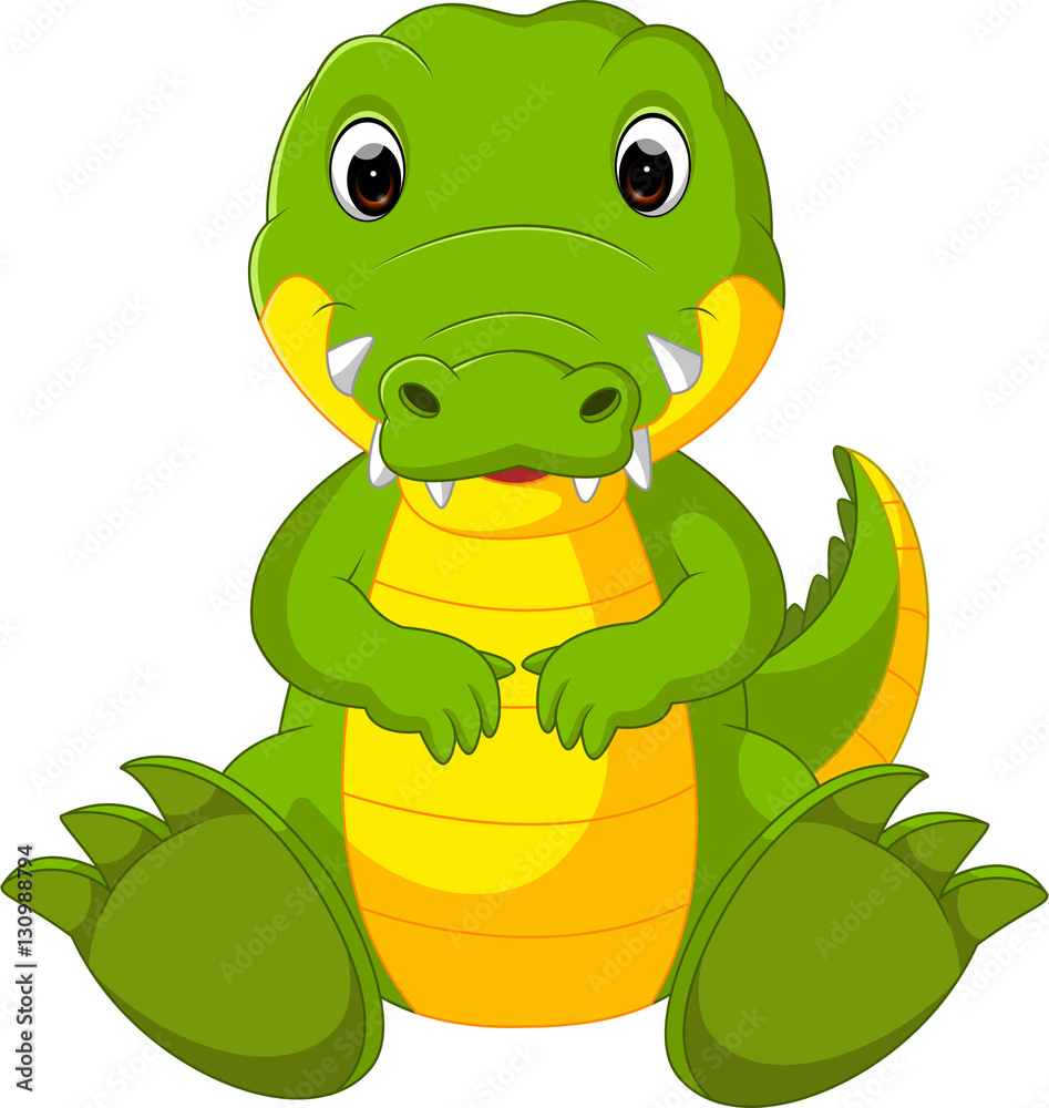 Fototapeta premium Cute crocodile cartoon