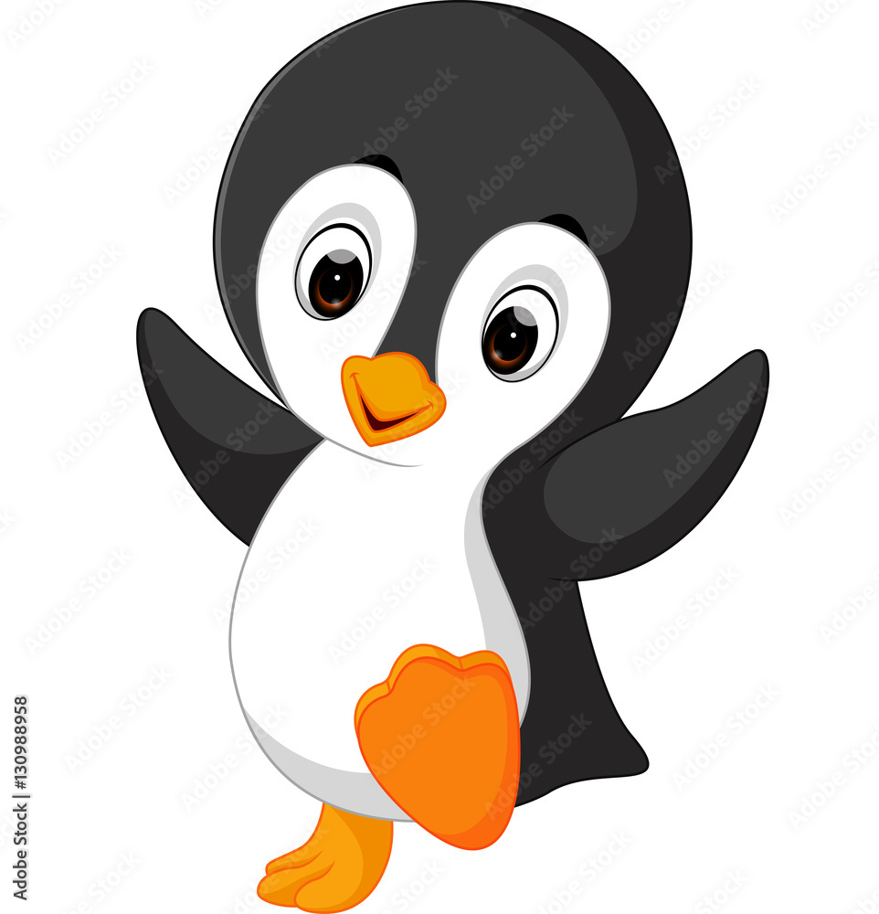 Obraz premium Cute penguin cartoon