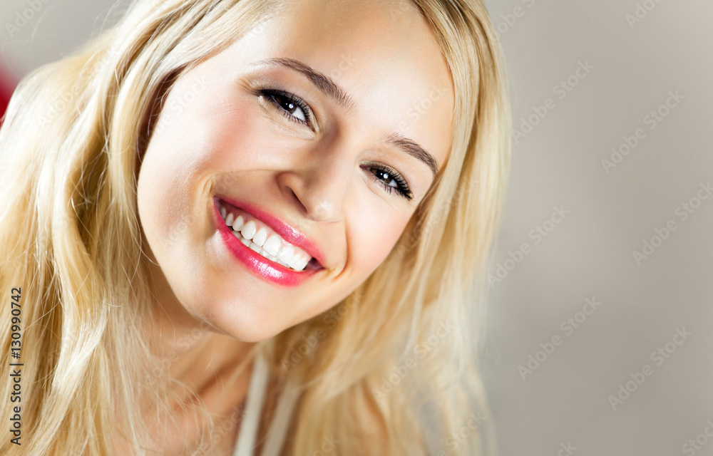 happy smiling attractive woman happy smiling attractive woman