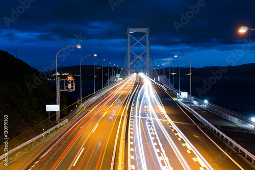 Onaruto Bridge at night photo