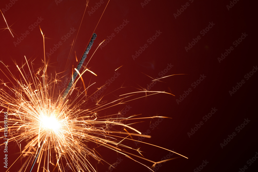 Blank background with christmas sparkler