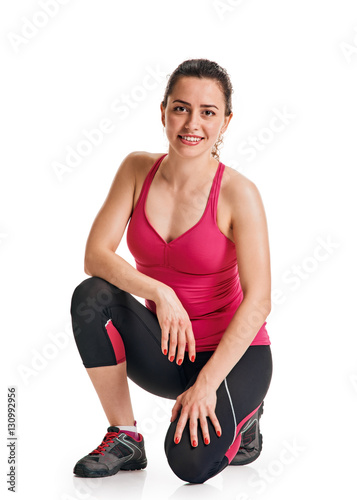 portrait Fitness woman in studio