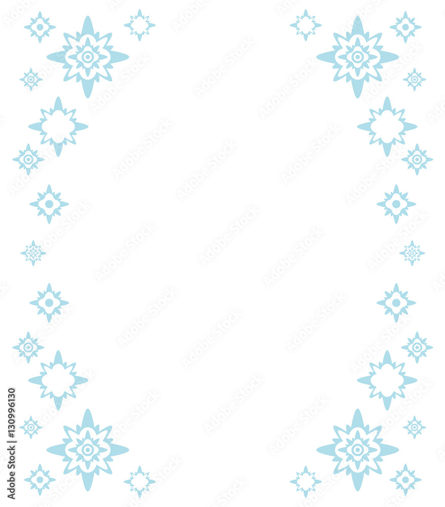 Large frame winter with snowflakes. Large frame winter with snowflakes.