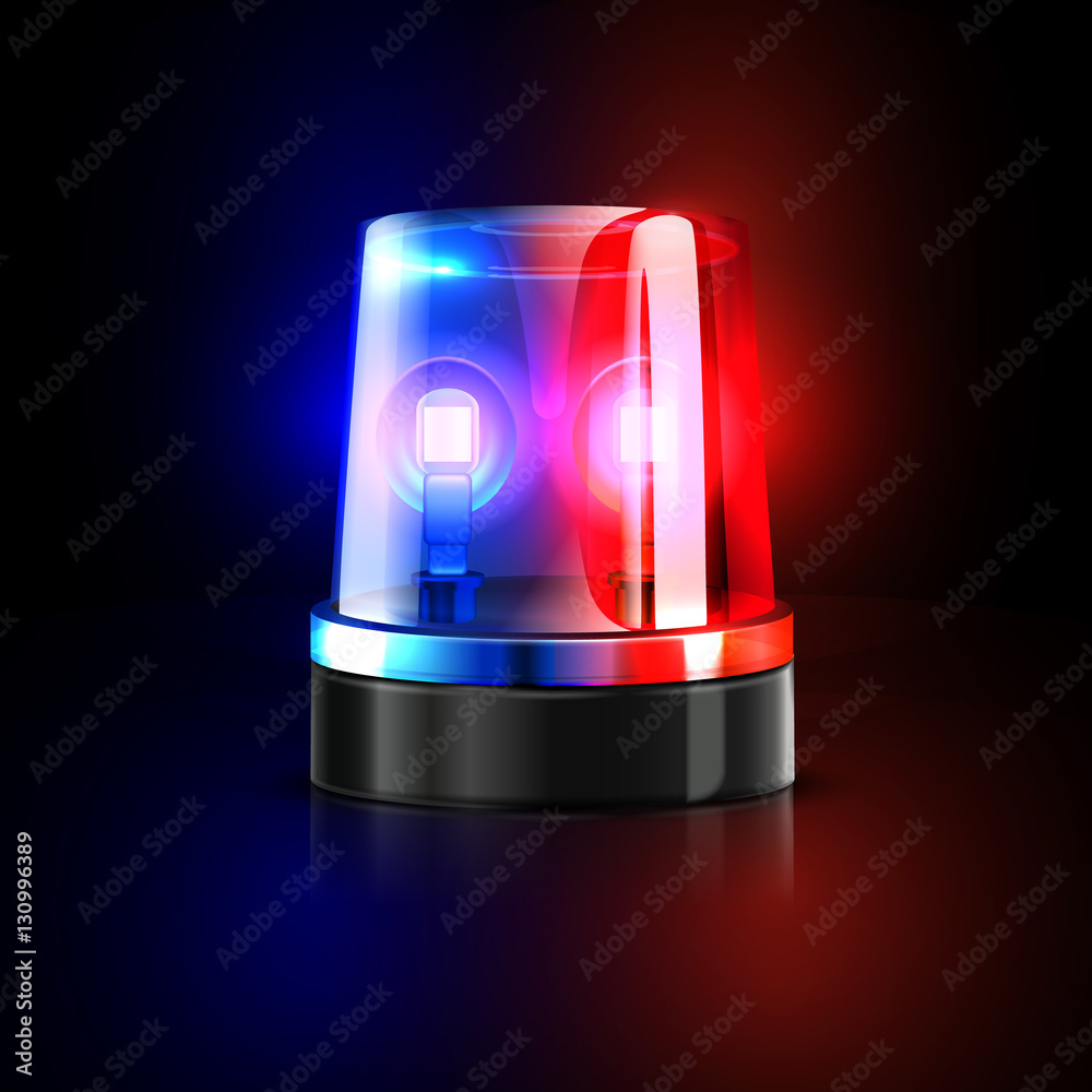 Emergency flashing police siren vector illustration Emergency flashing police siren vector illustration