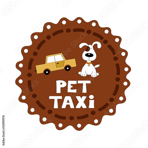 Pet taxi vector illustration