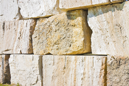 Fotografiet Large overlaid stone blocks background