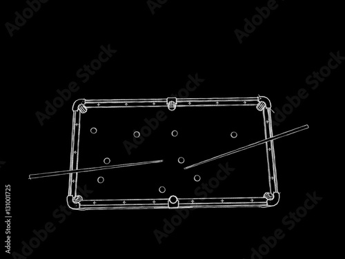 Billiard table.Isolated on ...