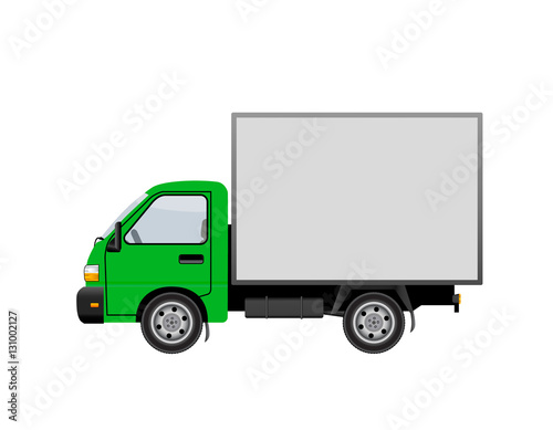 Truck car isolated on white...