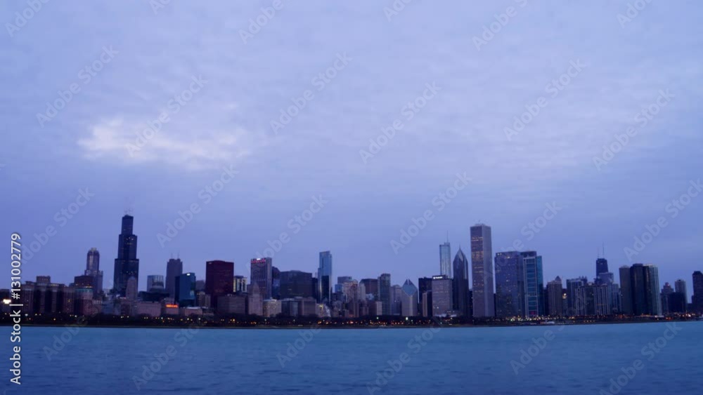 Chicago Skyline Sunrise Timelapse Video Chicago Skyline Sunrise Timelapse Video