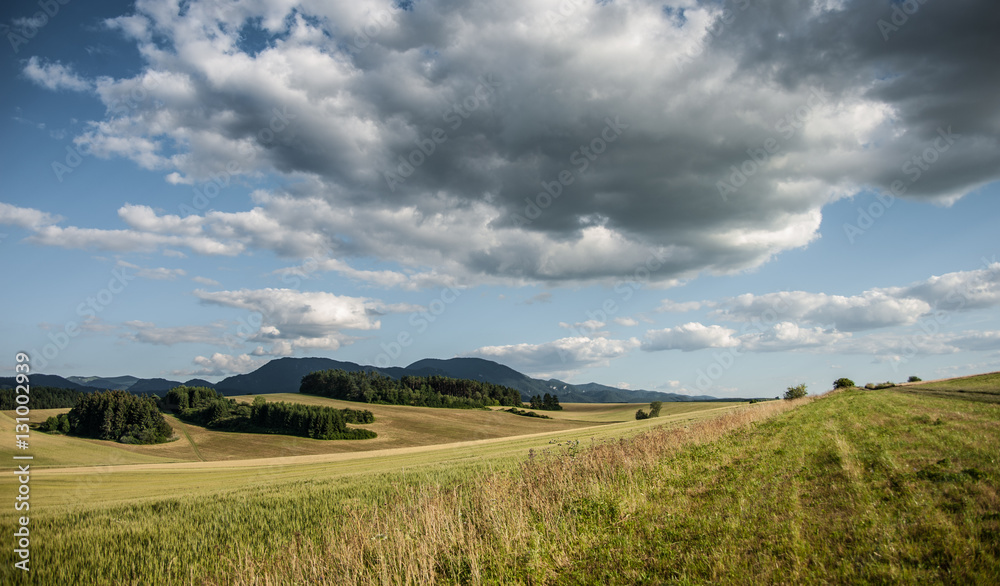 clouds over the landscape