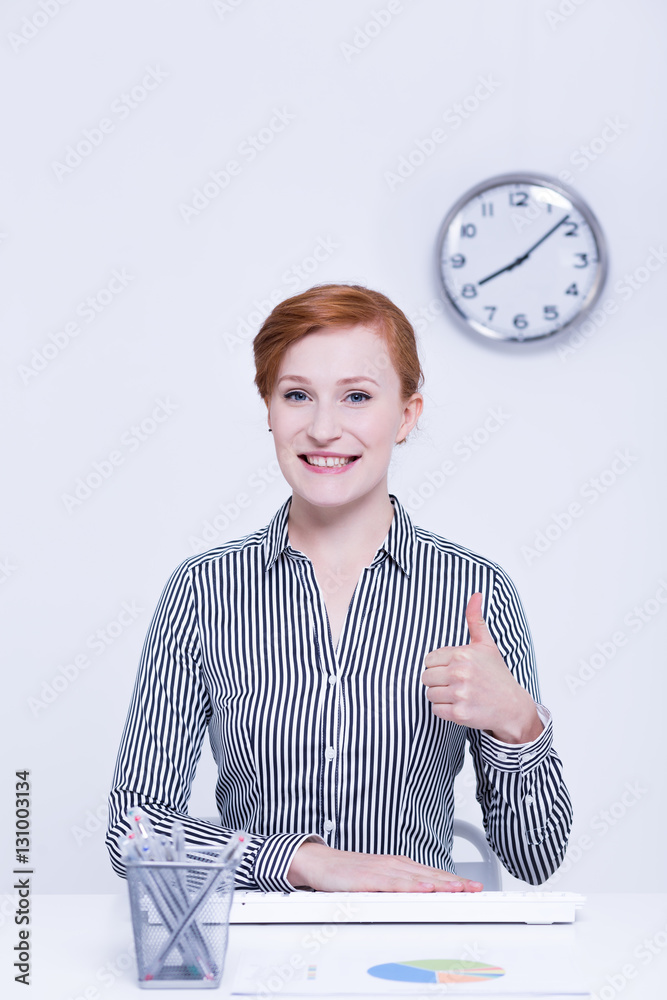 Obraz na plátně Successful office worker