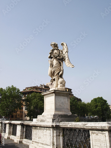 Angel with crown of thorns at Ponte Sant'Angelo Rome, Italy