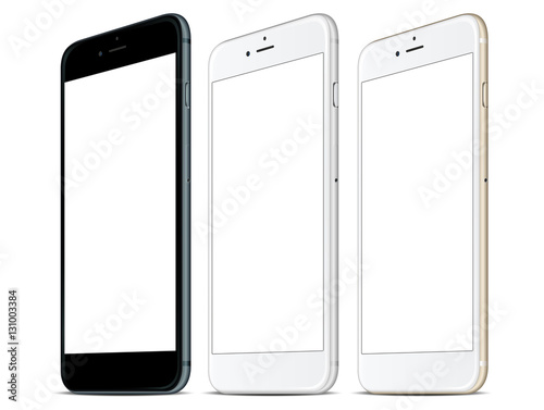 set smartphone with a blank screen