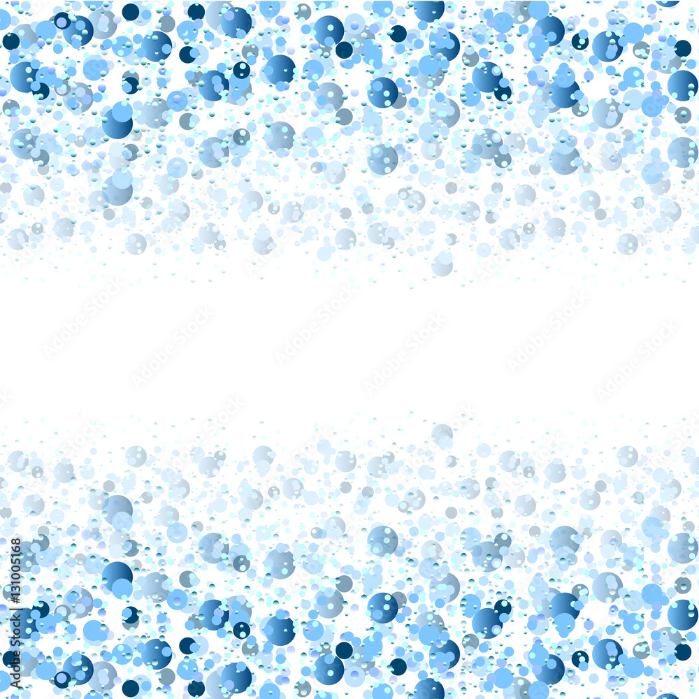 Blue circle particles festive abstract background
