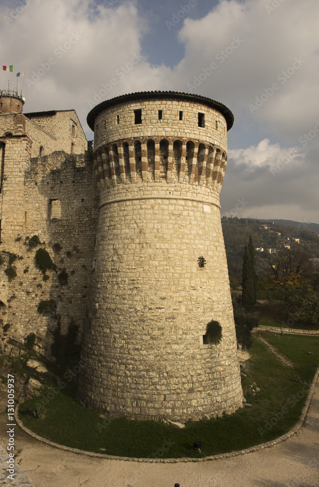 Tower of the castle of Brescia