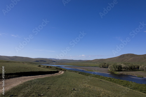 Straße in der Mongolei