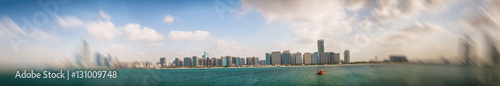 ABU DHABI, UAE - DECEMBER 8, 2016: Panoramic cityscape of Abu Dh