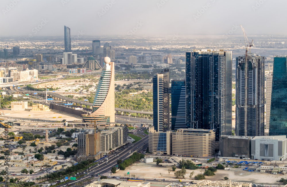 Obraz premium Aerial view of Downtown Dubai