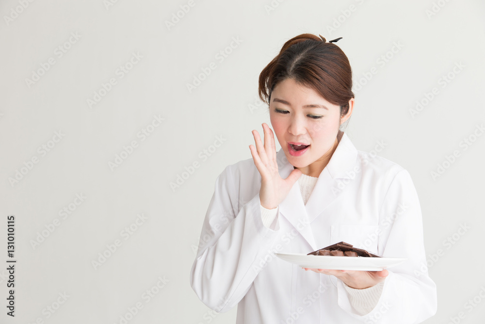 女性医師・白バック 女性医師・白バック