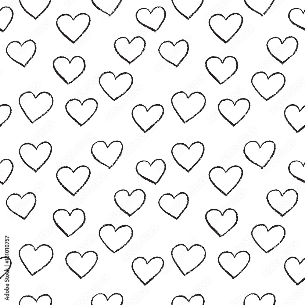Hearts - seamless pattern