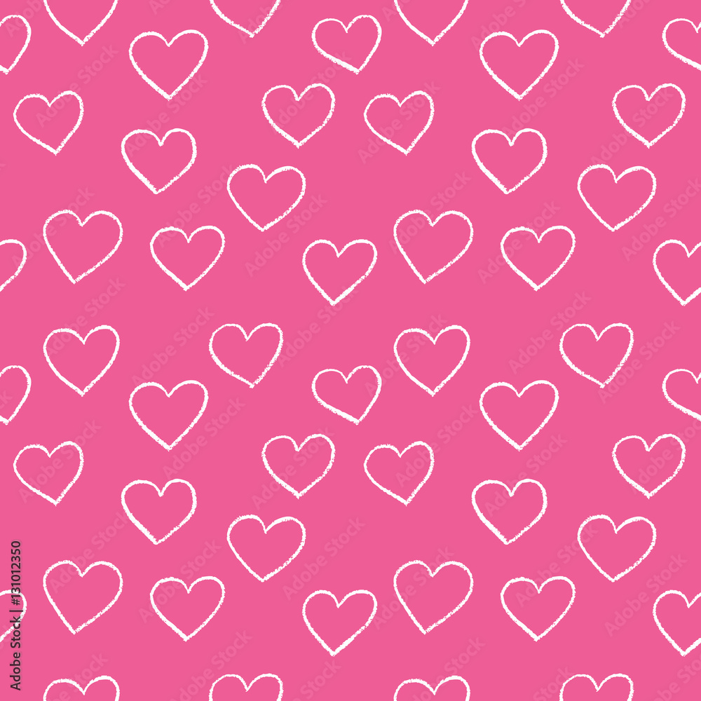Hearts - pink seamless pattern