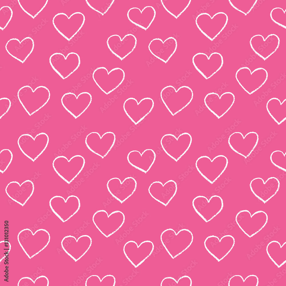 Hearts - pink seamless pattern Hearts - pink seamless pattern