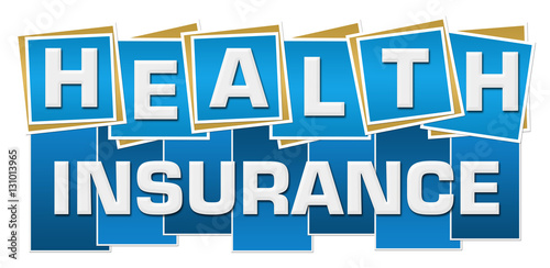 Health Insurance Blue Squares Stripes 