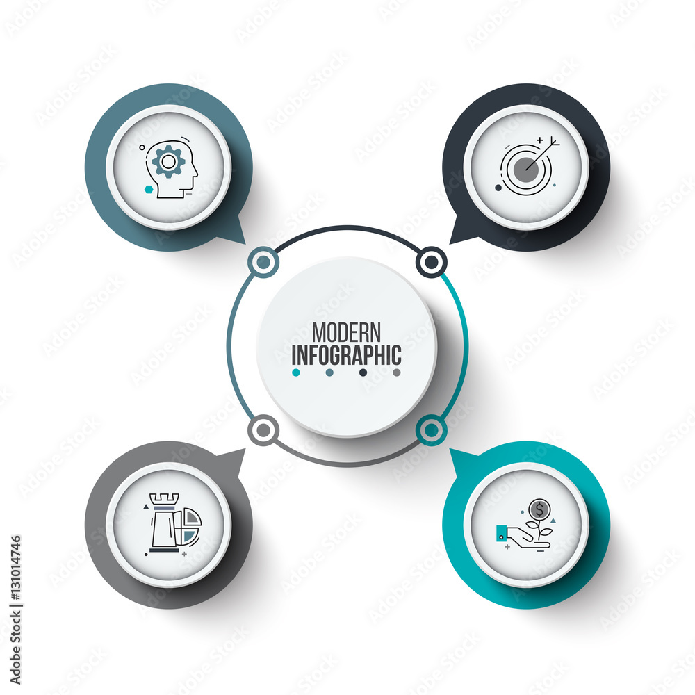 Vector circle infographic. Vector circle infographic.