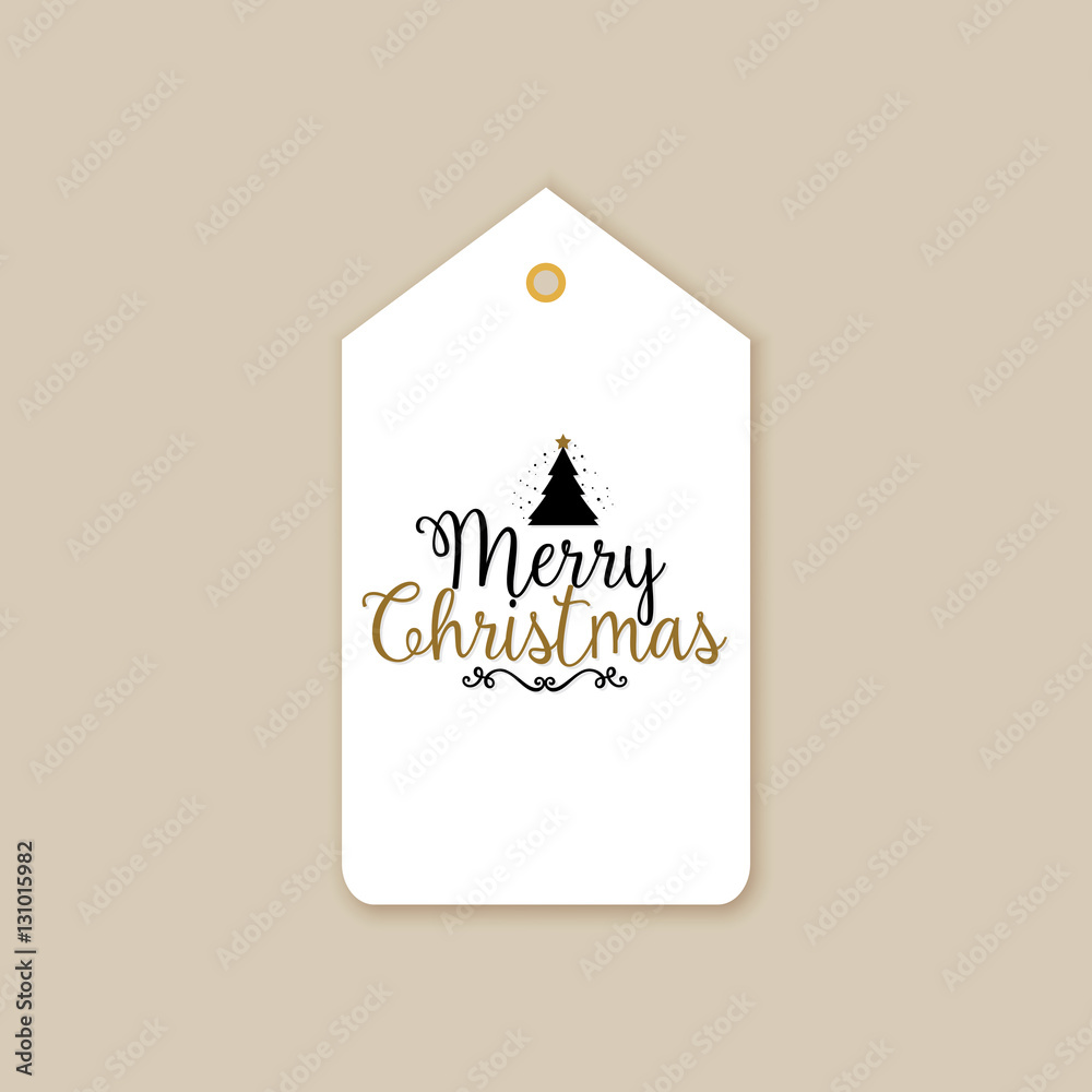 Merry Christmas label