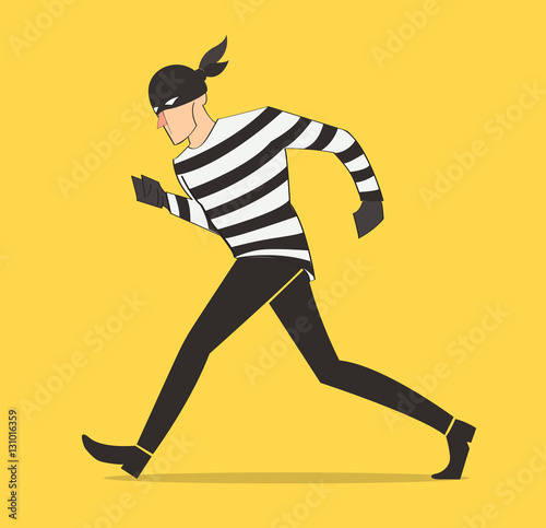 thief character vector bandit cartoon illustration robber in a mask 