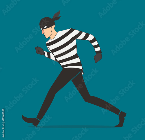 thief character vector bandit cartoon illustration robber in a mask 