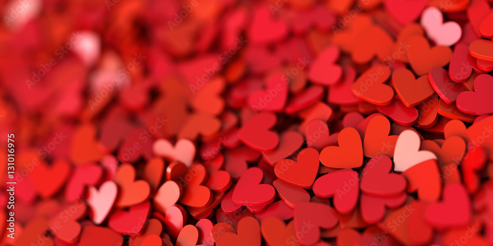 Infinite hearts background, 3d rendering Infinite hearts background, 3d rendering