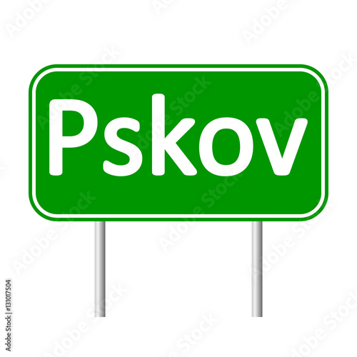 Pskov road sign.