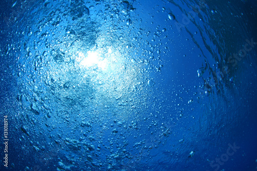 Water surface and bubbles