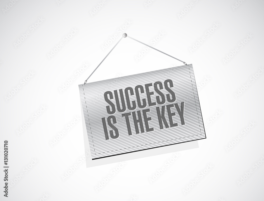 Success is the key banner sign concept Success is the key banner sign concept
