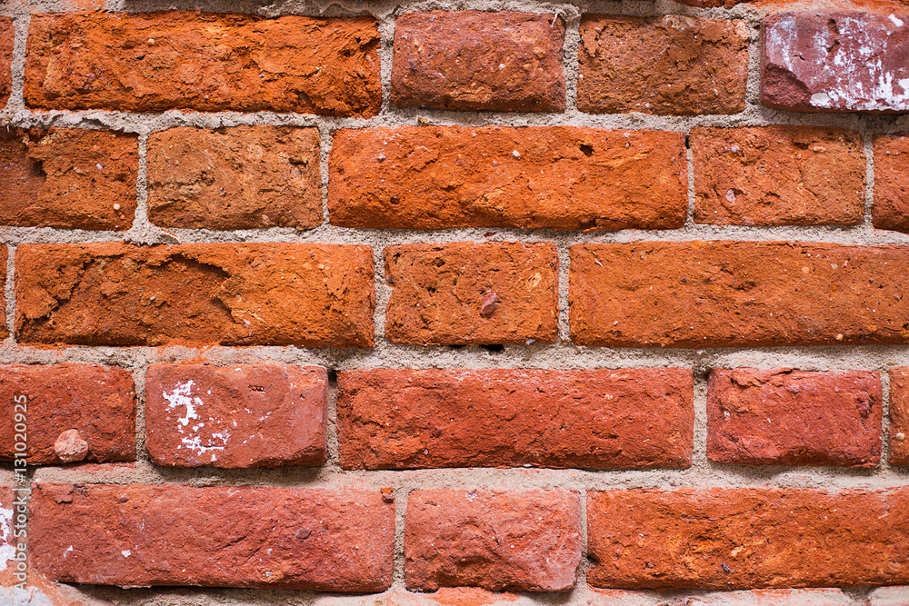 Obraz premium Red ancient brick wall