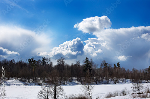 Rural winter landscape