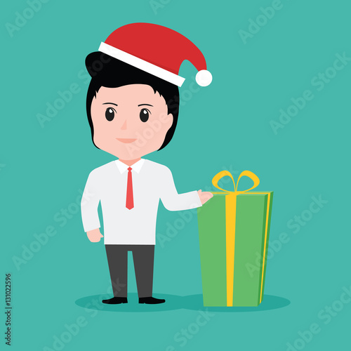 Business People New Year, Christmas Holiday, vector