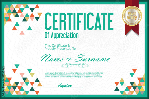 Certificate abstract template background 