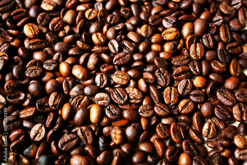 Fototapeta premium Background from coffee beans.