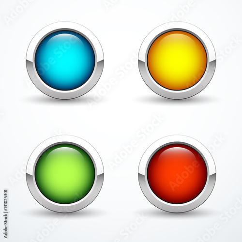 Free Download Set of colored buttons - GFXLoad