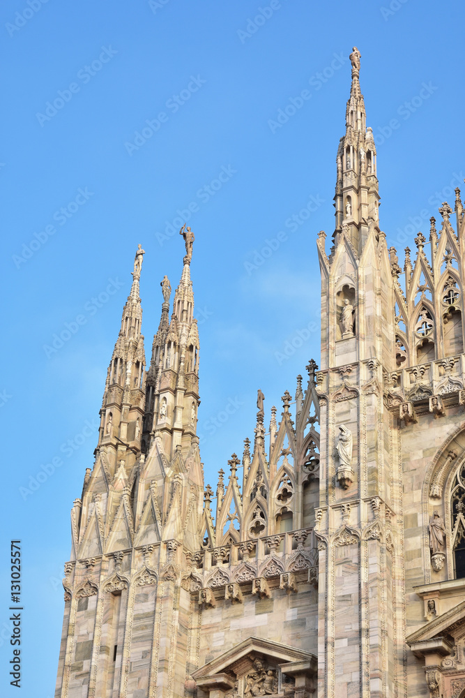 Milan Cathdreal gothic pinnacles
